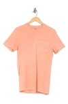 Abound Pocket Acid Wash T-shirt In Coral Shrimp