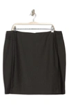 Atelier Luxe Ruched Side Panel Pencil Skirt In Black