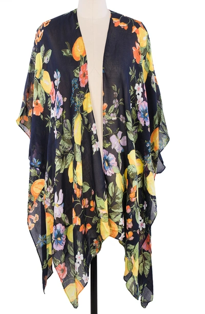 Saachi Blossoming Garden Kimono In Navy