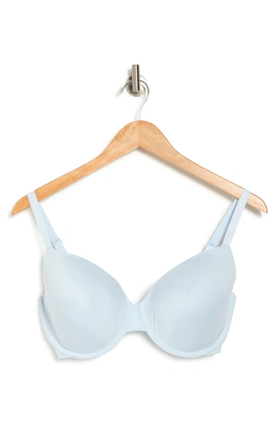 Calvin Klein Convertible Strap Lightly Lined Demi Bra In Cyq Blue Dream