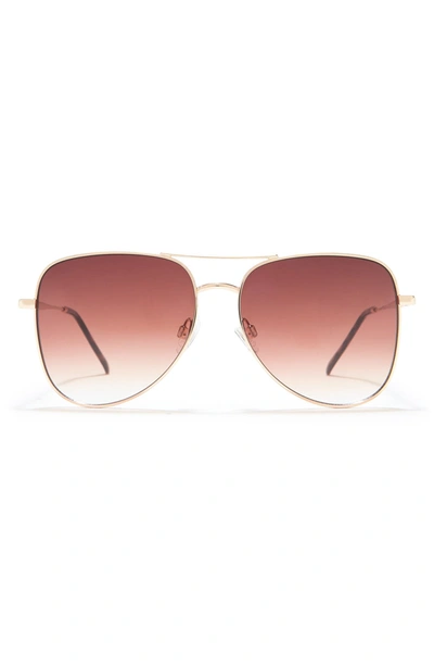 Vince Camuto 60mm Aviator Sunglasses In Gold