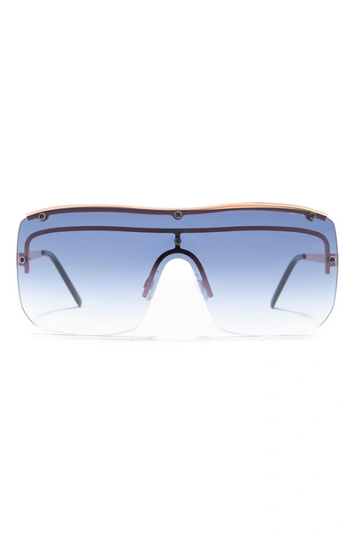 Vince Camuto 70mm Shield Sunglasses In Rosegold