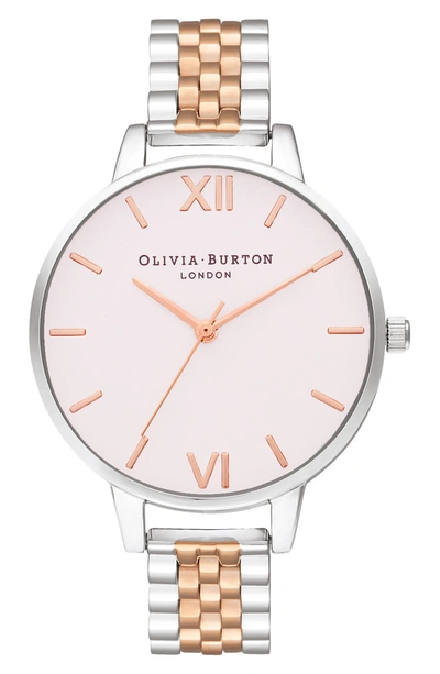 Olivia Burton Blush Bracelet Watch In Silver/ Blush/ Rose Gold