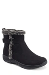 Easy Spirit Valor Faux Fur Trimmed Bootie In Black