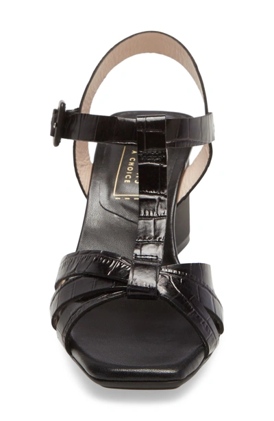 Hispanitas Praga T-strap Sandal In Coco Black Leather