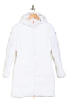 Save The Duck Water Repellent Hooded Puffer Coat In 00 White