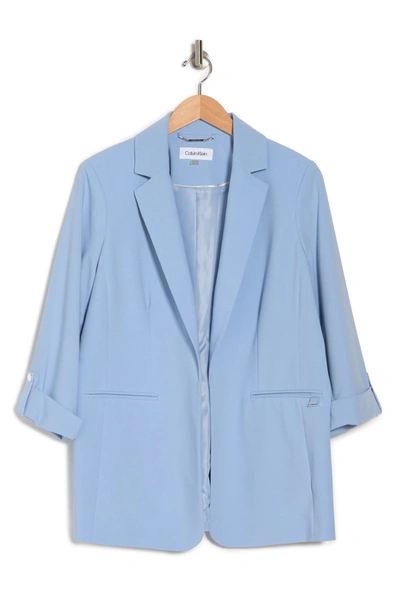 Calvin Klein Roll Tab Blazer In Serene