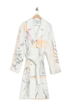 OFF-WHITE PRINTED TIE WAIST TRENCH COAT