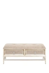 Willow Row Multi Contemporary Cushioned Storage Bench In Beige