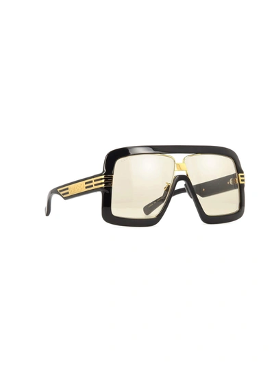 Gucci Gg0900s Sunglasses In Black Black Yellow