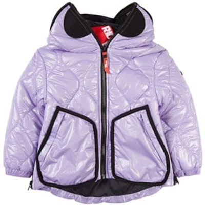Ai Riders On The Storm Kids' Purple Pom Pom Google Ski Jacket