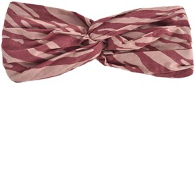 Louise Misha Babies'  Headband Julie Sienna Brush Stripes In Pink