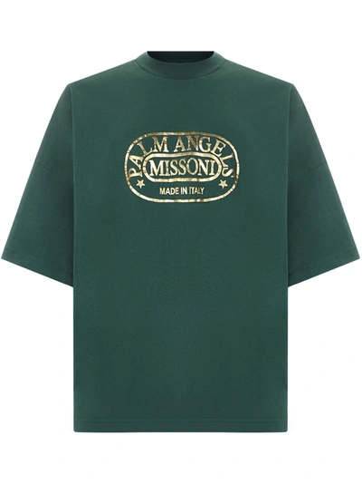 Palm Angels T-shirts And Polos In Green Yellow