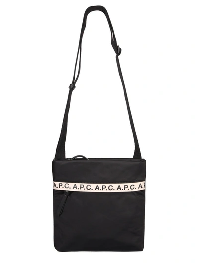 Apc Shoulder Bag With Logo In Black