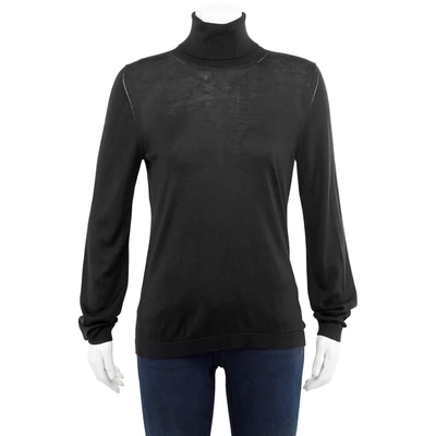 Burberry Silk Cashmere Roll-neck Sweater In Black