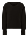 Joseph Round-neck Cardigan-stitch Knitted Jumper In Black