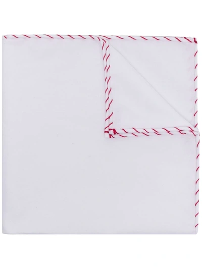 Brunello Cucinelli Stitched-edge Pocket Scarf In White