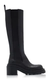 Bottega Veneta Patent Leather Knee-high Boots In Black
