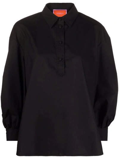 LA DOUBLEJ POET BUTTON-PLACKET COTTON SHIRT