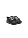DSQUARED2 LOGO-PRINT TOUCH-STRAP SNEAKERS