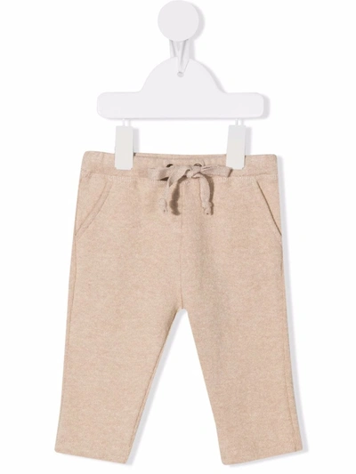 Zhoe & Tobiah Babies' Drawstring Cotton-blend Track Pants In 中性色