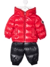 MONCLER FEATHER-DOWN PADDED JACKET AND TROUSERS