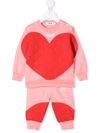 MSGM HEART-PATCH LOGO-PRINT TRACKSUIT