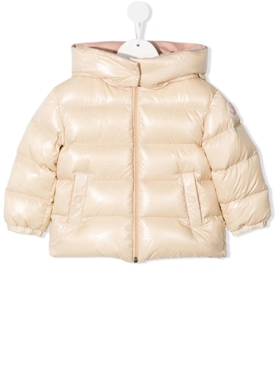 Moncler Babies' Selen Hood Padded Jacket In Neutrals