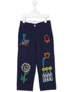 STELLA MCCARTNEY FLOWER-EMBROIDERED TROUSERS