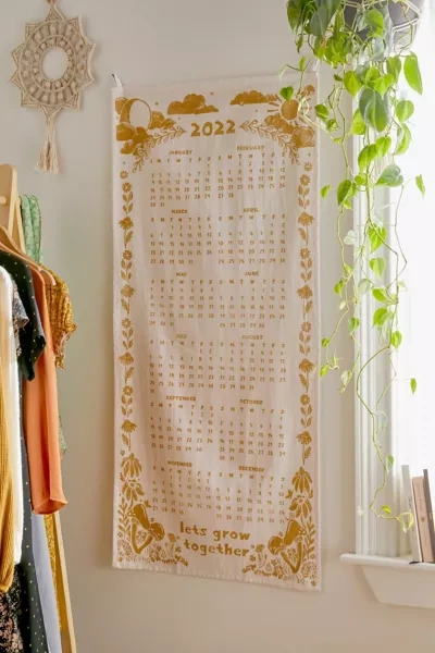 Urban Outfitters 2022 Calendar Tapestry In Natural
