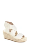 Eileen Fisher 'willow' Espadrille Wedge Sandal In Bone Leather
