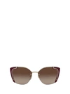 PRADA PRADA PR 59VS PALE GOLD / BORDEAUX SUNGLASSES,PR 59VS 4306S1