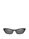 MIU MIU MIU MIU MU 10US TOP BLACK ON TRANSPARENT SUNGLASSES,MU 10US 2AF175