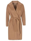 S Max Mara Pauline Self-tie Virgin Wool Coat In Beige