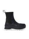 Stella Mccartney 30mm Trace Faux Leather Combat Boots In Black White