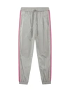 Stella Mccartney Kira Appliquéd Striped Econyl Track Pants In Grey