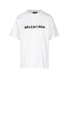 Balenciaga Distressed Logo-print Cotton-jersey T-shirt In White