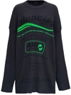 BALENCIAGA OVERSIZE RIBBED KNIT SWEATER WITH PRINT,662723T32106076