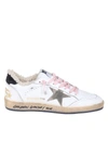 GOLDEN GOOSE GOLDEN GOOSE BALL STAR SNEAKERS IN WHITE LEATHER,GMF00117F00209810782