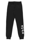 Msgm Kids Black Logo Lounge Pants In Black