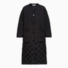 Rodebjer Quilted Single-breasted Oversize Coat In Black