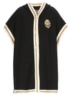 BOUTIQUE MOSCHINO HERALDIC PATCH WOOL CAPE,A0683 61001555