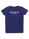 BALMAIN T-SHIRT,6P8521.Z0003 621BC BLU BIANCO