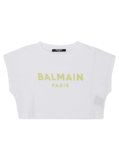 Balmain Kids' T-shirt In Bianco