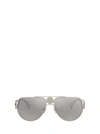 Versace Medusa Pilot-frame Sunglasses In Pale Gold