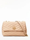 Tory Burch Kira Chevron Small Convertible Shoulder Bag In Pink