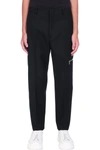 JIL SANDER PANTS IN BLACK WOOL,JSMT310201MT201000001