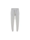 Maison Kitsuné Embroidered Logo Drawstring Track Pants In Grey Melange