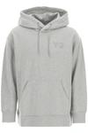 Y-3 HOODIE WITH RUBBERIZED LOGO,GV4199 MDGRH