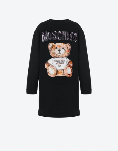 Moschino Painted Teddy Bear T-shirt In Black